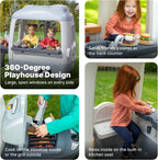 Step2 Adventure Camper Casa de juegos para niños con zona de cocina, 52 accesorios