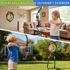 Bow y Arrow para Kids, LED Light Up Archery Set, Indoor Outdoor Sport Gifts para Boys Girls Ages 4-12