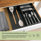 Organizador de cajones de cubiertos y utensilios