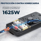 Regleta de alimentación para exteriores resistente a la intemperie, cable