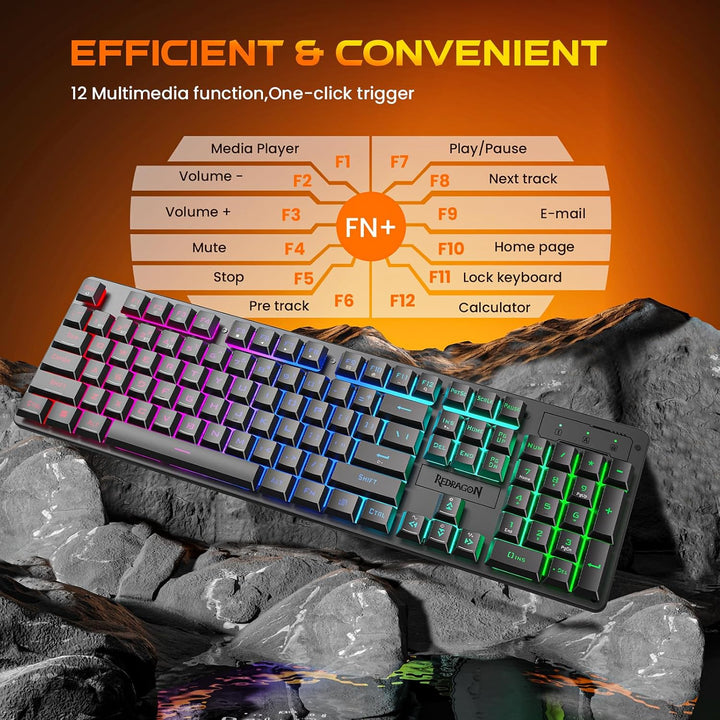 Redragon K521KS Teclado inalámbrico para juegos, triple modo BT\/2....