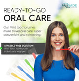 Paquete de 100 cepillos de dientes desechables con pasta de dientes...