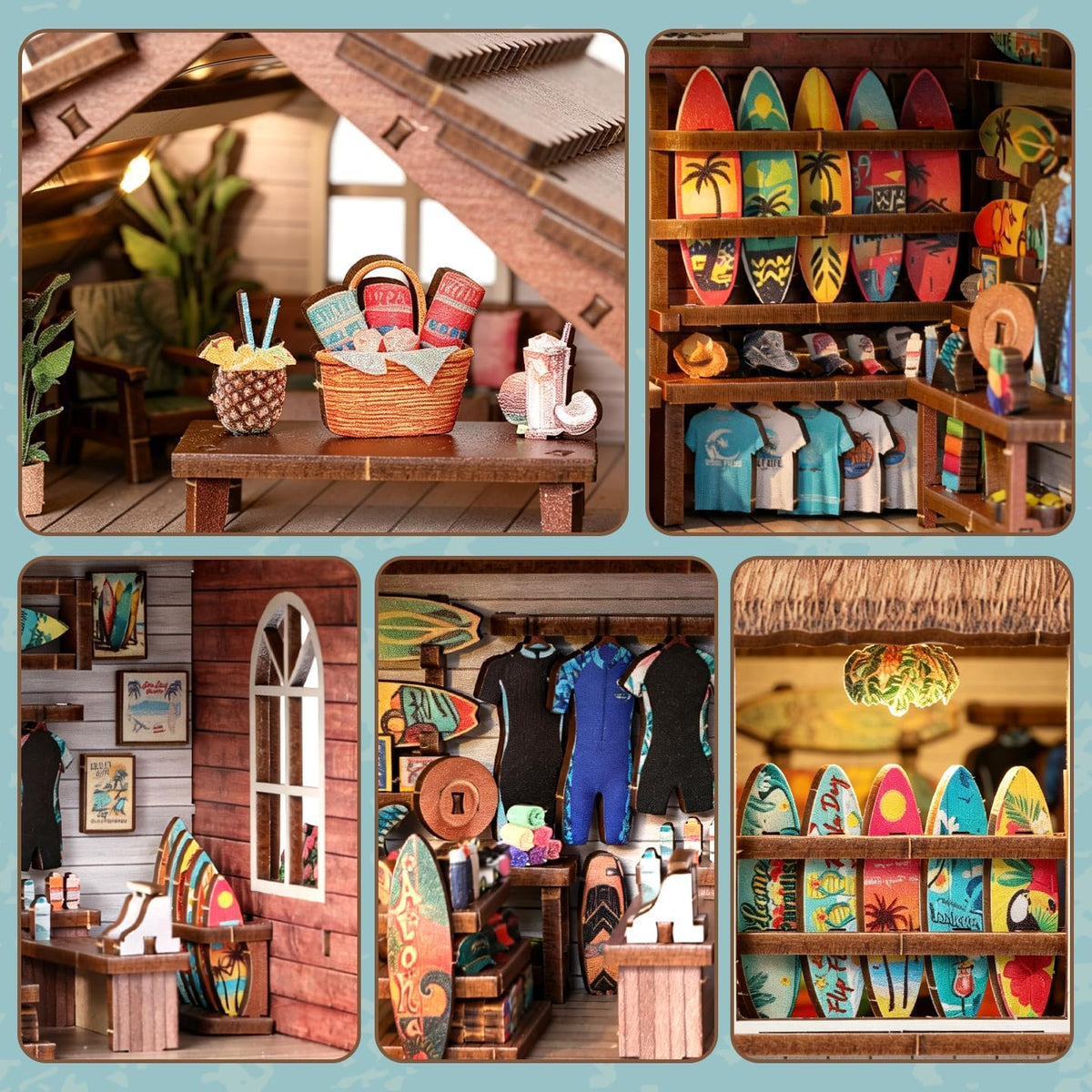 Tiny House - Kit de casa de muñecas en miniatura, kit de rincón de
