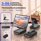 JTEMAN Soporte para tableta con altavoz Bluetooth, base de escritorio