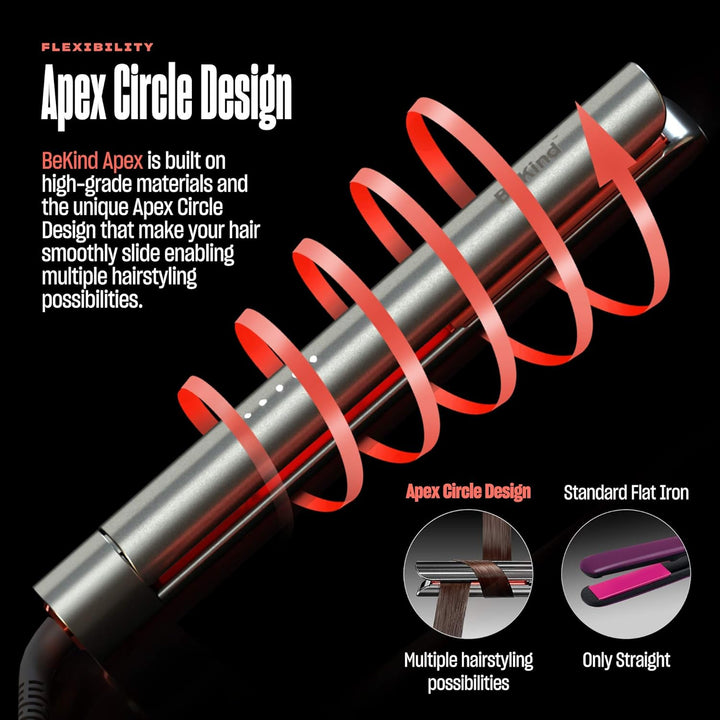 Bekind Apex Plancha Alisadora de Cabello 2 en 1 | Plancha de 1"...