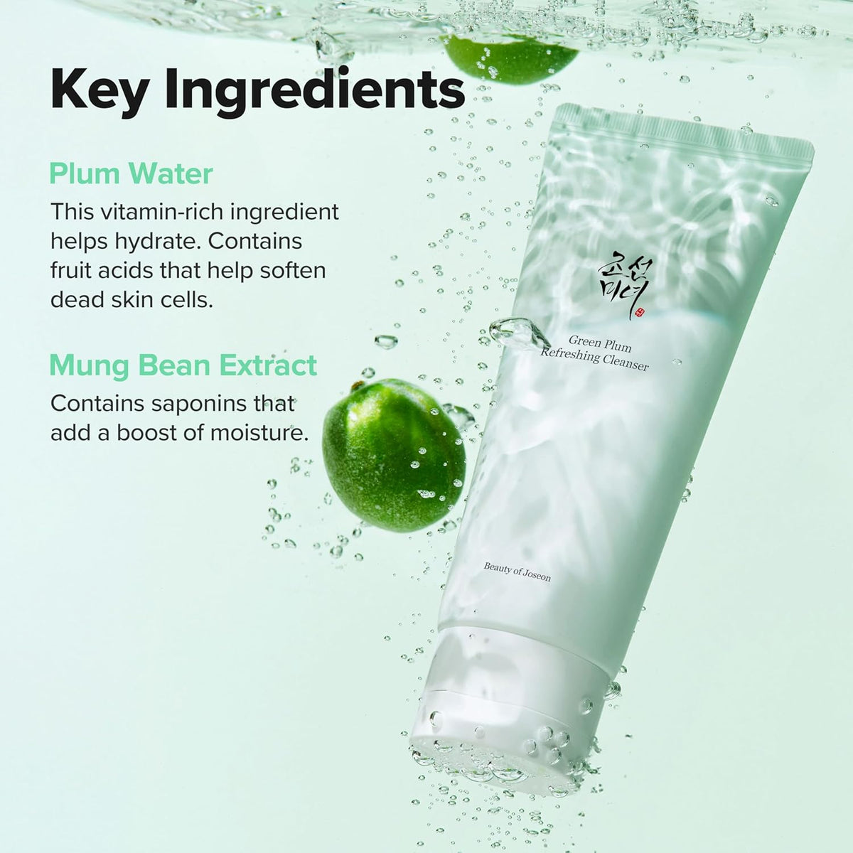 Beauty of Joseon Gel de Limpieza Refrescante de Ciruela Verde, Tipo...