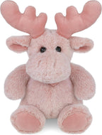 DolliBu Peluche de alce rosa bebé, juguete de peluche de animales salvajes