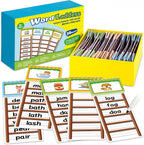 Libros con tapa de escalera de 30 palabras, tarjetas flash fonéticas, escaleras de palabras, libro de construcción familiar de palabras, palabras a la vista, juegos de ortografía, libros de fonética para niños, aula, escuela, preescolar, actividades de ap