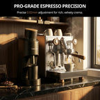 Geimori GU38 - Molinillo de café para espresso y goteo, rebabas cónicas