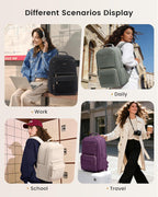LOVEVOOK Mochila para laptop para mujer con bolsillo para taza de g...