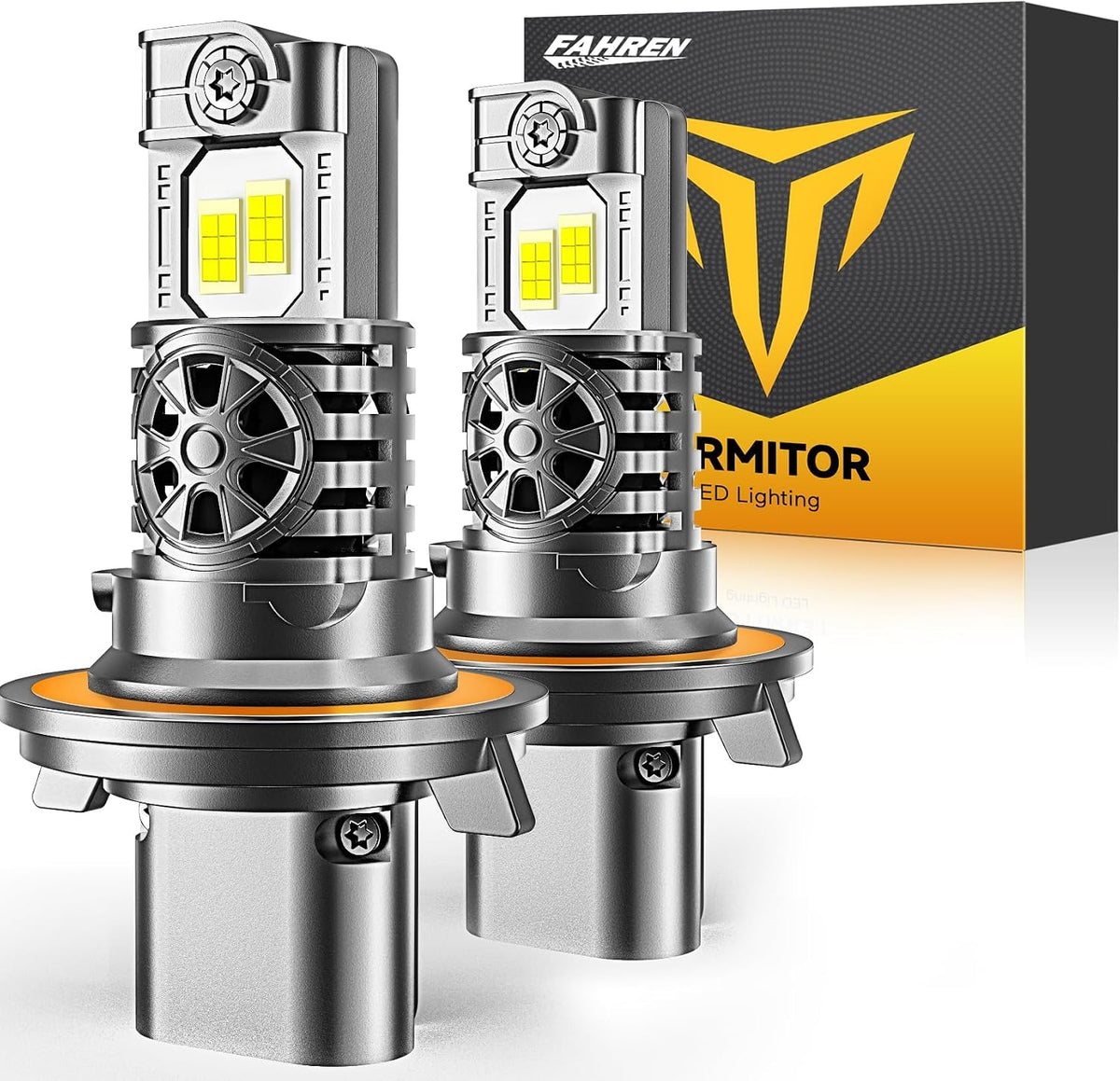 Termitor Bombillas H13/9008, 80,000 lm de brillo de haz alto/bajo, más de 75,000 horas de vida útil, 6500 K blanco frío, luz halógena real 1:1 tamaño todoterreno para ATV, UTV, SUV, 3 minutos Plug N