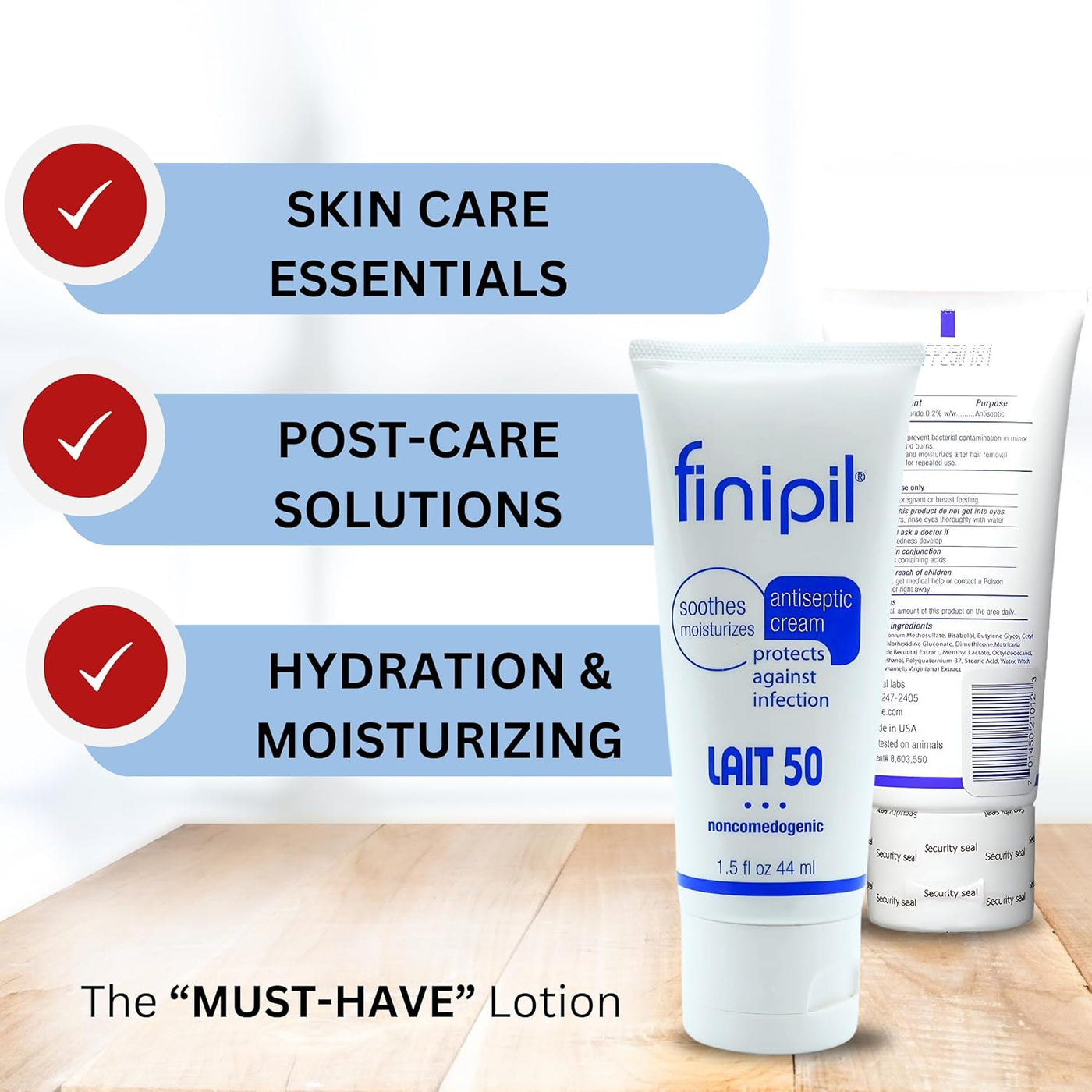 Crema antiséptica Finipil 50, 1.5 onzas líquidas.