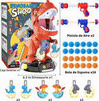Juguetes de dinosaurio para niños de 3-5 5-7, T Rex Chomp Shot Dinosaur Blaster interesante juego de disparo de objetivos, regalo para niños de 4 a 8 años, regalos de Navidad y cumpleaños para