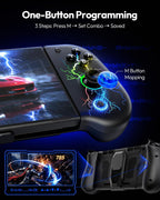 VOYEE controles Switch para Switch/OLED, con Joystick de efecto Hall negro