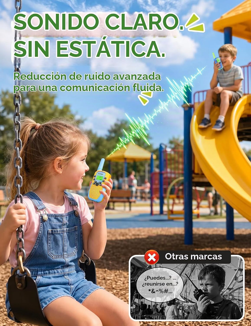 Walkie Talkies para niños, paquete de 3, regalos para niños y niñas, juguetes de 5-10 años de edad
