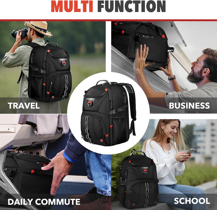 Mochila de viaje extra grande de larga duración para hombres y muje...