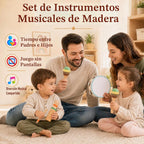 Instrumentos musicales de madera, juego de percusión Montessori de 12