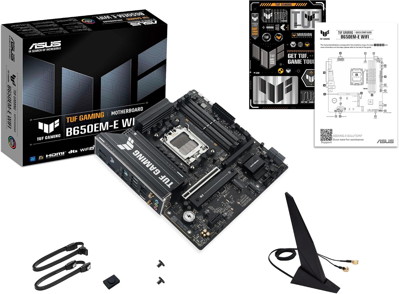 ASUS TUF Gaming B650EM-E WiFi AMD mATX Placa base, 8+2+1 etapas de...