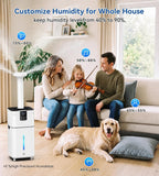 Humidificador comercial de 30L/7.93 galones para habitación grande 4200 sq ft, 3000mL/h Humidificadores para toda la casa con niebla fría supersized, silenciosos para dormitorio, hogar, oficina, plantas, almacén