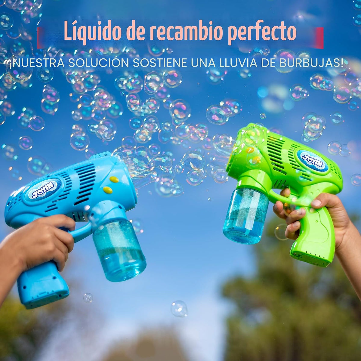 JOYIN Solución concentrada de burbujas de 100 onzas (hasta 8 galones) para fiestas grandes en celebraciones de verano, recuerdo de fiesta, juguete de verano de burbujas, premios de aula, Pascua (verde)