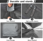 Paquete de 6 bolsas de mudanza con cremallera lateral completamente abierta, extra grandes de 93 L, resistentes al agua, plegables para almacenamiento para dormitorio universitario, mudanza y organización del hogar, color gris