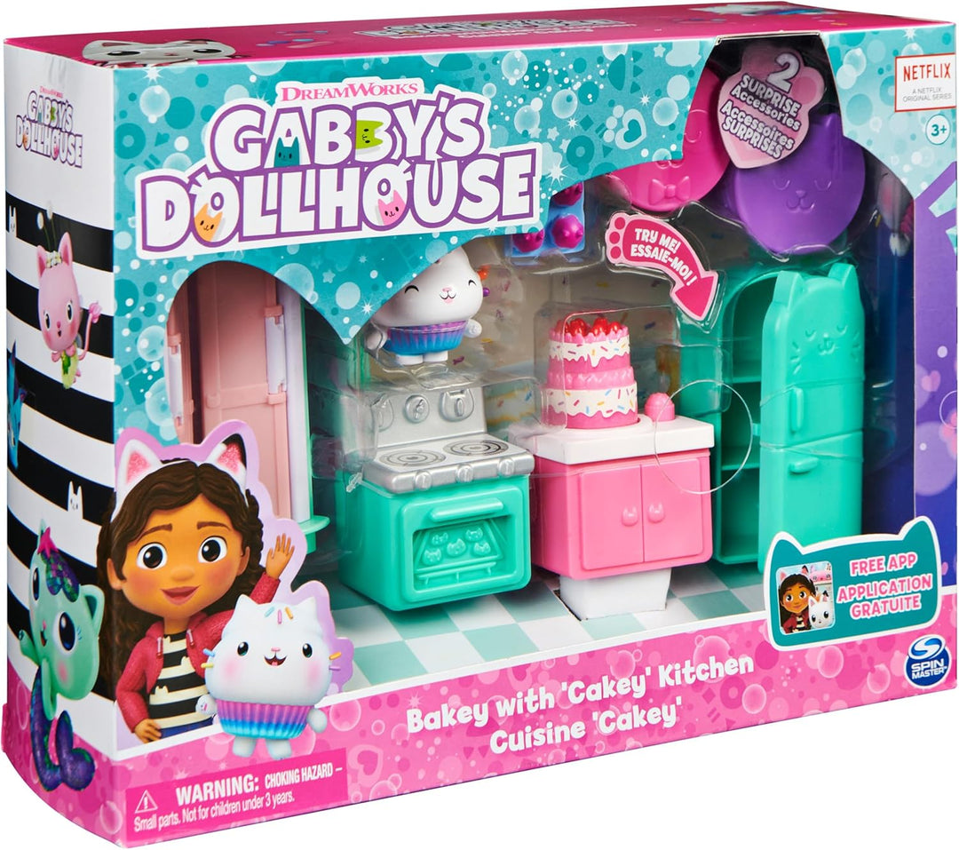 Gabby's Dollhouse, Bakey with Cakey Kitchen con figura y 3 acce...