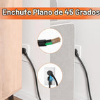 Tira de alimentación larga de metal resistente de 6 tomas, protector de sobretensiones de 2700J con disyuntor de 15 A, cable de extensión de 6 pies, montaje en pared para garaje, taller y uso
