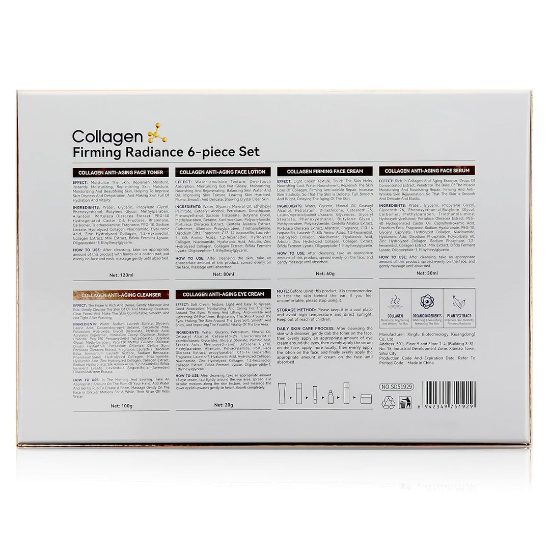 Set de cuidado de la piel de colágeno, juego de regalo antienvejeci...