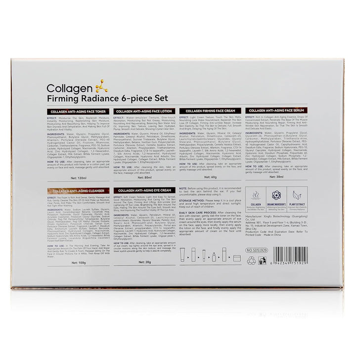 Set de cuidado de la piel de colágeno, juego de regalo antienvejeci...