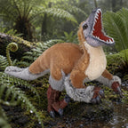 Wild Republic Artist Collection Dino Velociraptor - Animal de peluche, 15 pulgadas