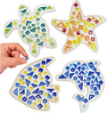 Little Jupiter Kit de mosaico de bricolaje – Construye 4 piezas diferentes de arte de mosaico marino – Las artes y manualidades perfectas para niñas y niños de 8 a 12 años – Actividad de juego de arte para niños para cumpleaños, Navidad, vacaciones y más