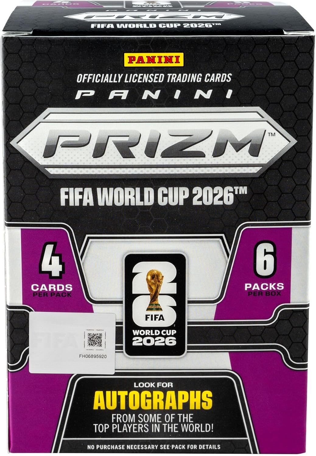 Panini Prizm World Cup Soccer 2026 - Caja de valor, exclusiva de tarjetas