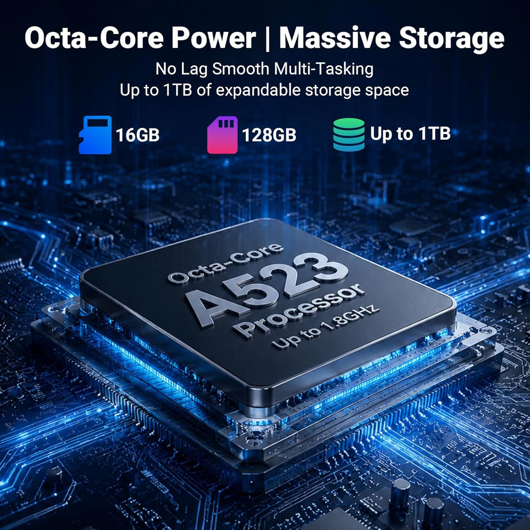 MUISOO Tableta de 11 pulgadas, Octa-Core, 16GB RAM 128GB ROM 1TB Ex...