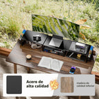 Simple Trending - Soporte doble para monitor con cajón y 2 soportes para