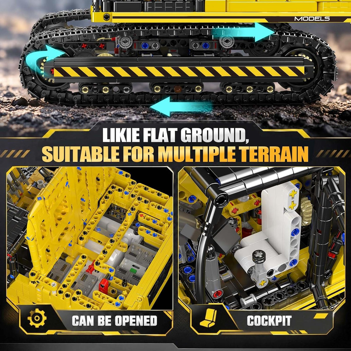 Mould King 13112 RC Excavator Building Set, Remote Control Excavator Model