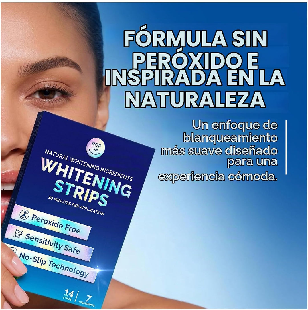 Tiras blanqueadoras de dientes para dientes y encías sensibles, men...