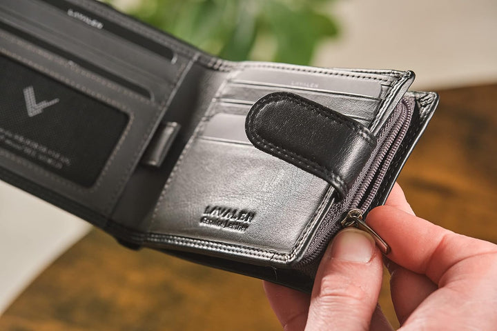 Cartera Lavalen de cuero suave para hombres \u2013 billetera genuin...