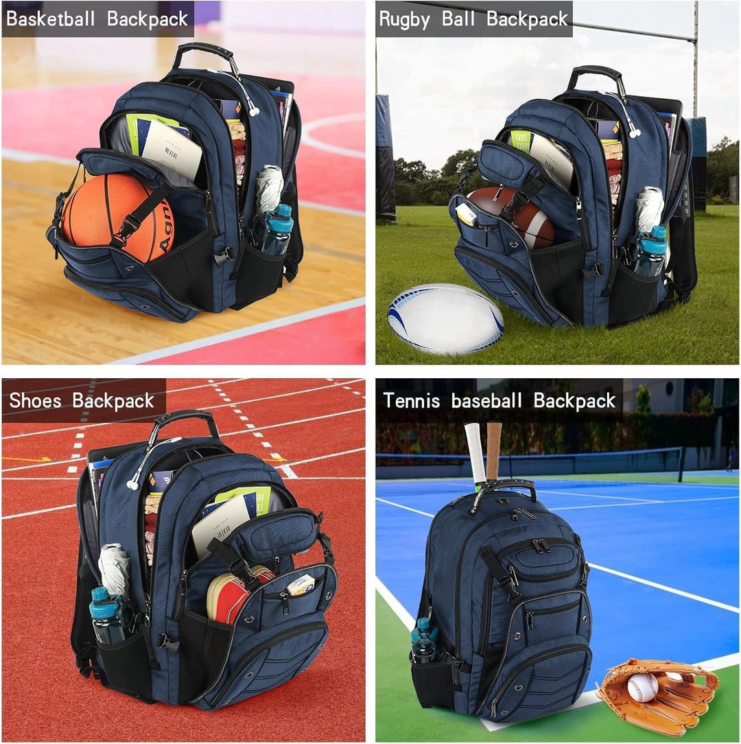 VECKUSON Mochila para portátil unisex de 18.4 pulgadas, bolsa trase...