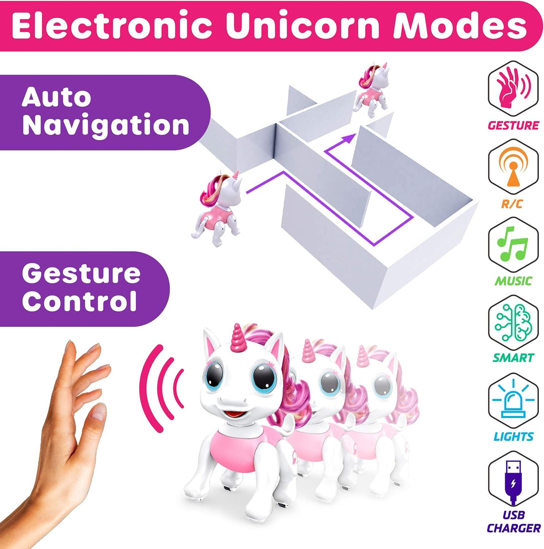Power Your Fun Robo Pets - Juguete de unicornio para niñas y niños,...