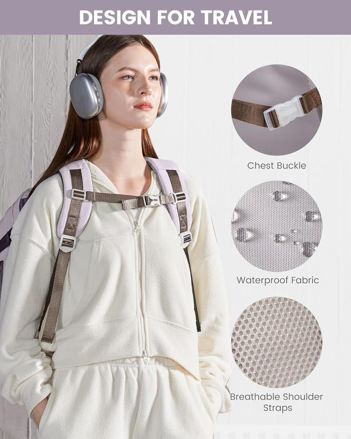 LOVEVOOK Mochila de viaje para mujeres y hombres, mochila de mano y...
