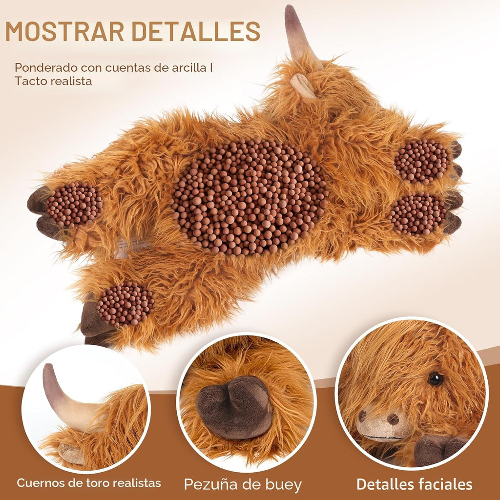 Animales de peluche con peso de vaca de las tierras altas de 25 pulgadas, A-Large Highland Cow -1