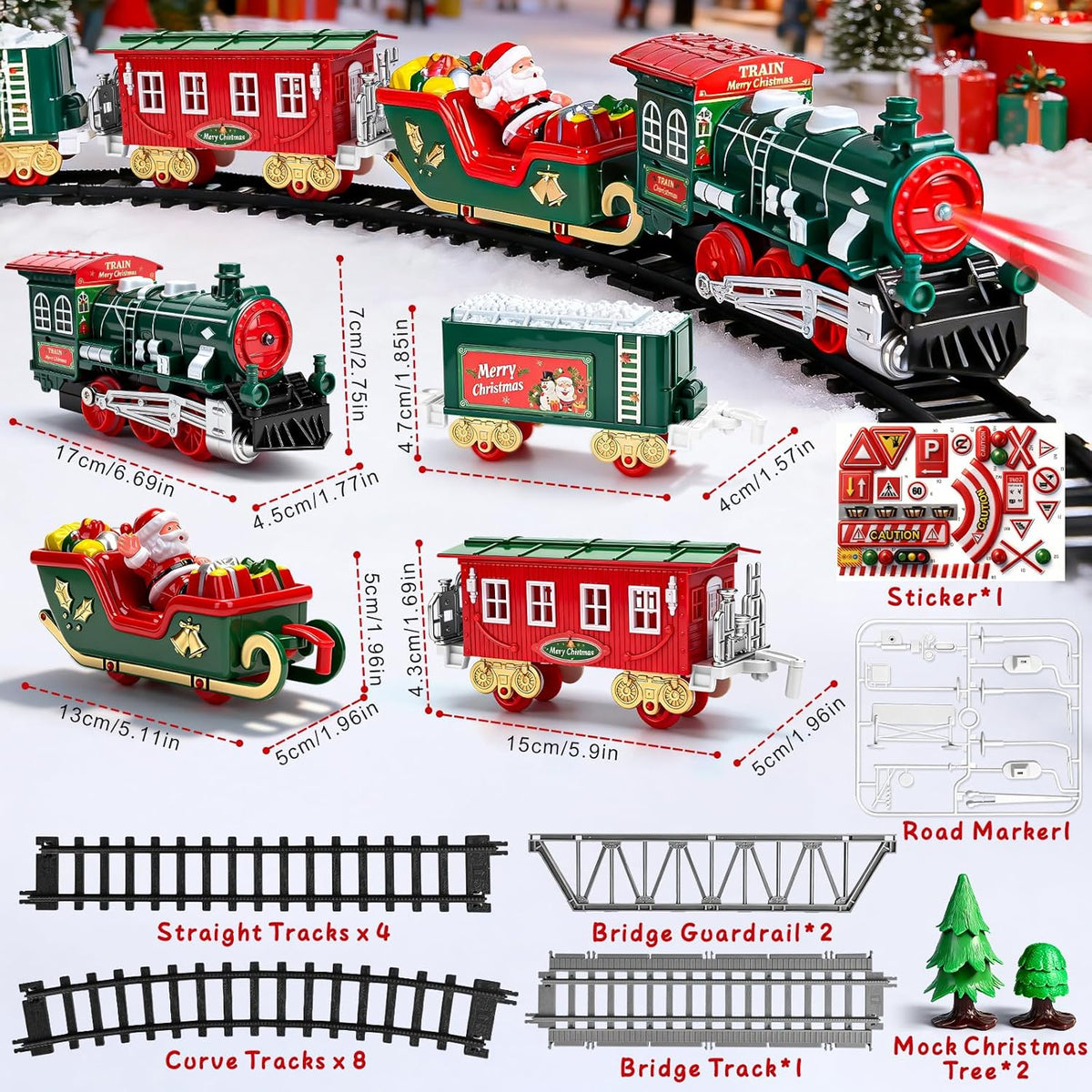 Juego de tren para niños pequeños árbol de Navidad juegos