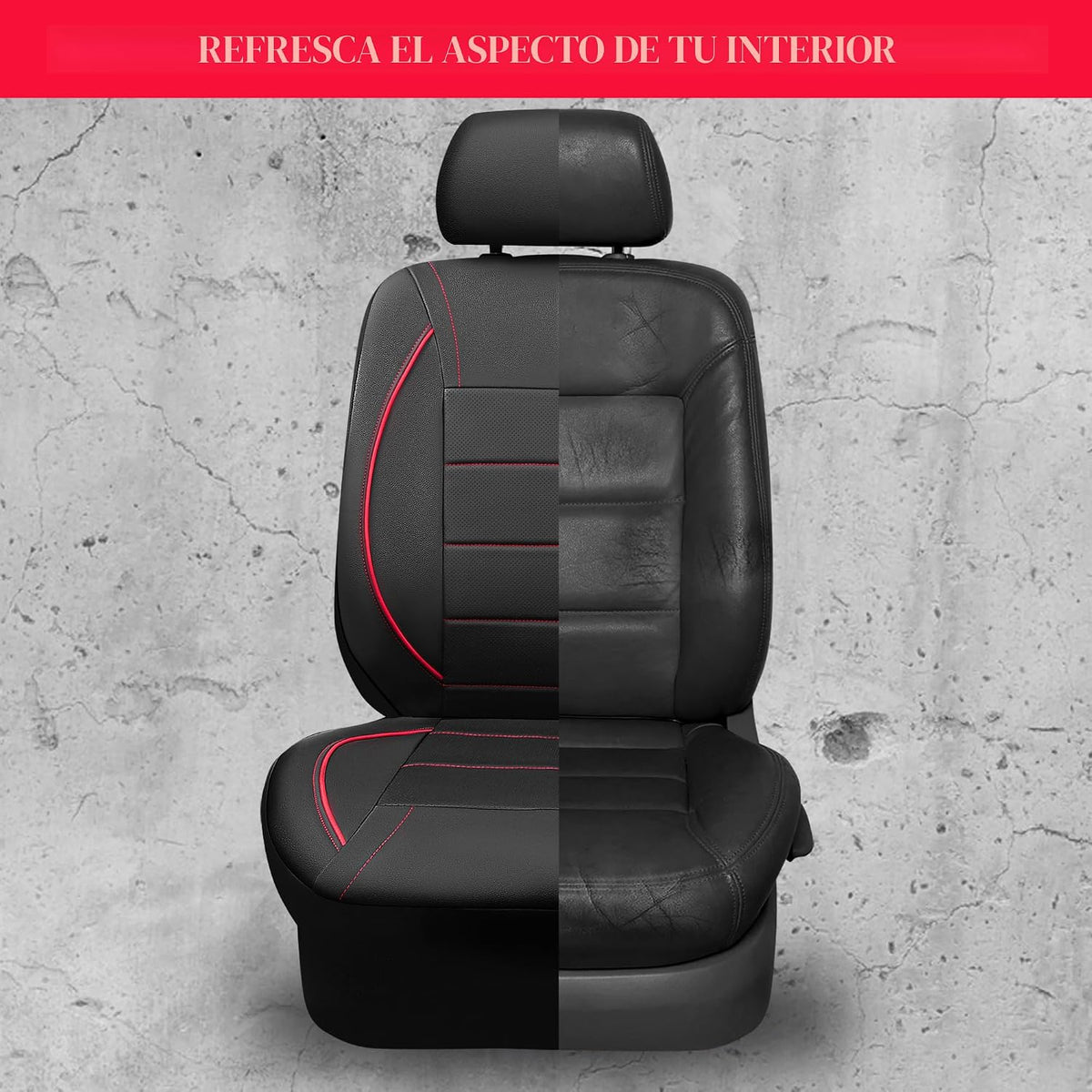 CAR PASS - Fundas para asiento universal., Negro y rojo