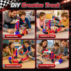 Juego de tren eléctrico para niños, 69 piezas de juguetes de tren de