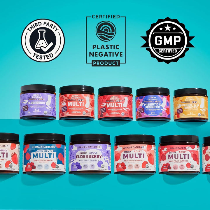 Llama Naturals Multivitamínico para mujeres, gomitas veganas y orgá...