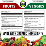 Fabricado con cápsulas orgánicas de frutas y verduras, suplemento v...