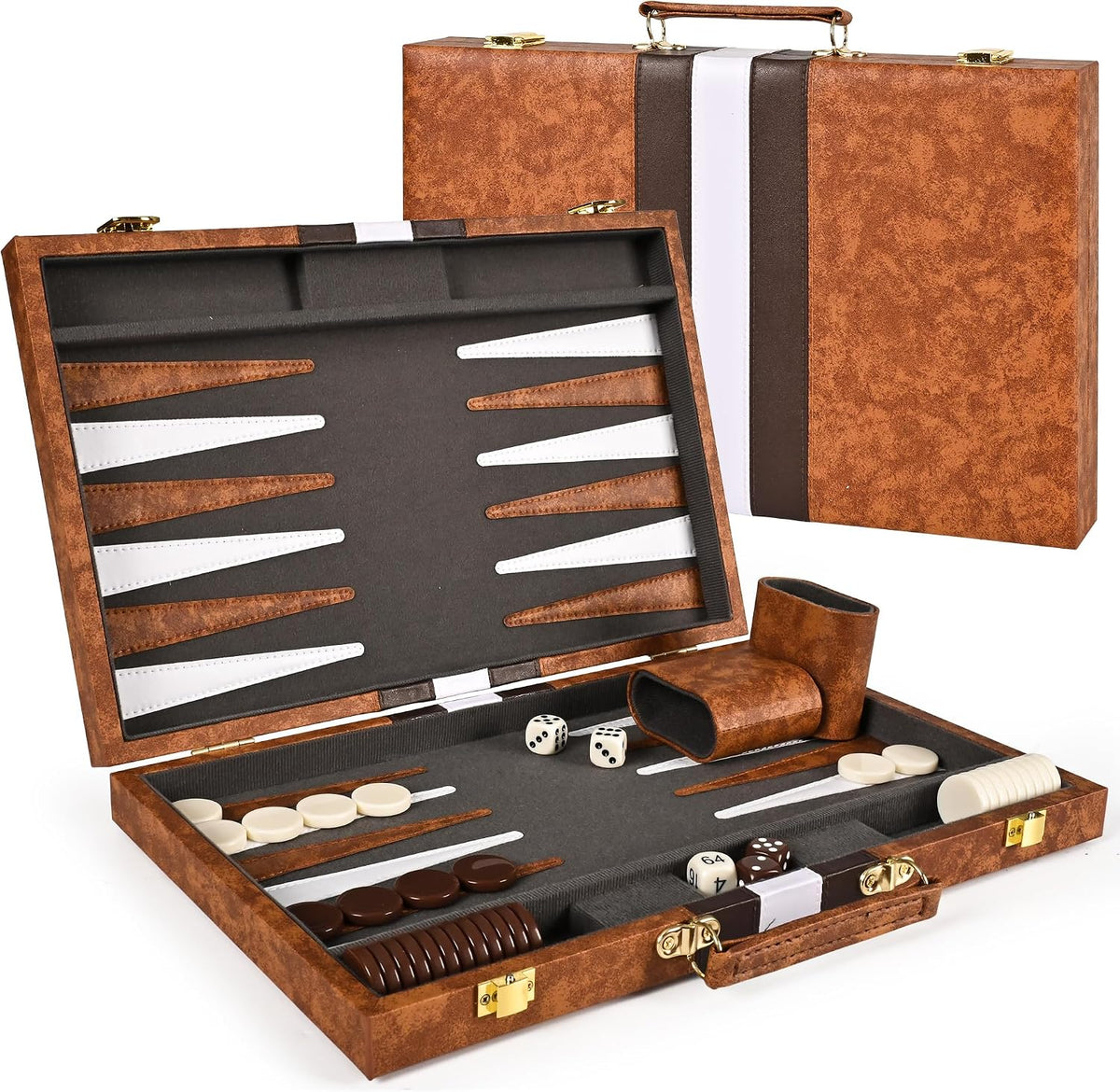 ropoda - Juegos de backgammon de 15 pulgadas para adultos y niños, juego