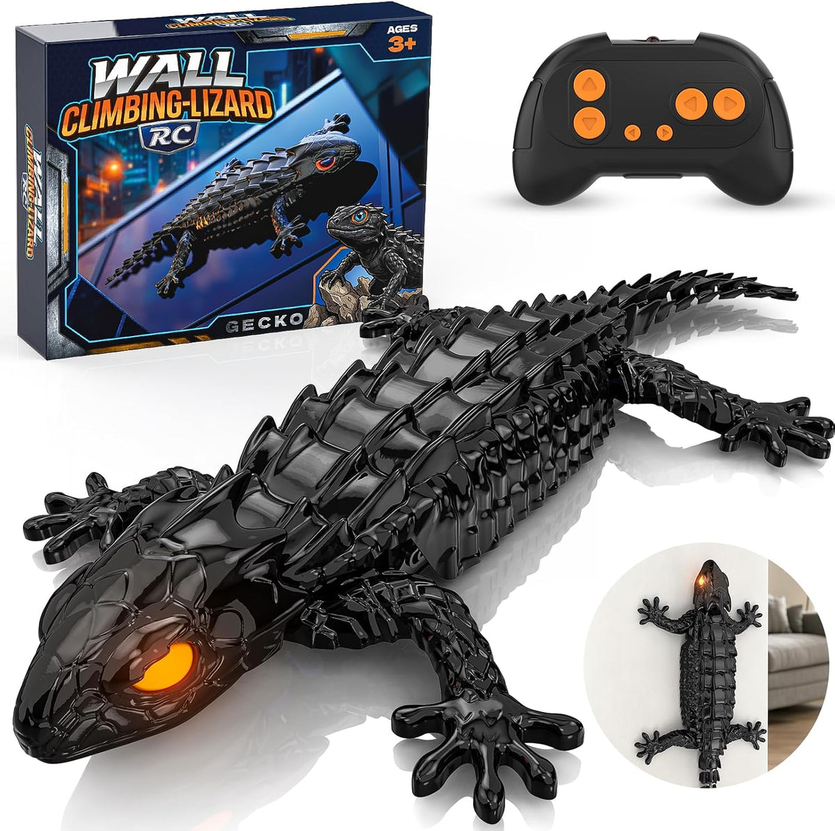 Gecko de escalada de pared a RC, robot de control remoto recargable