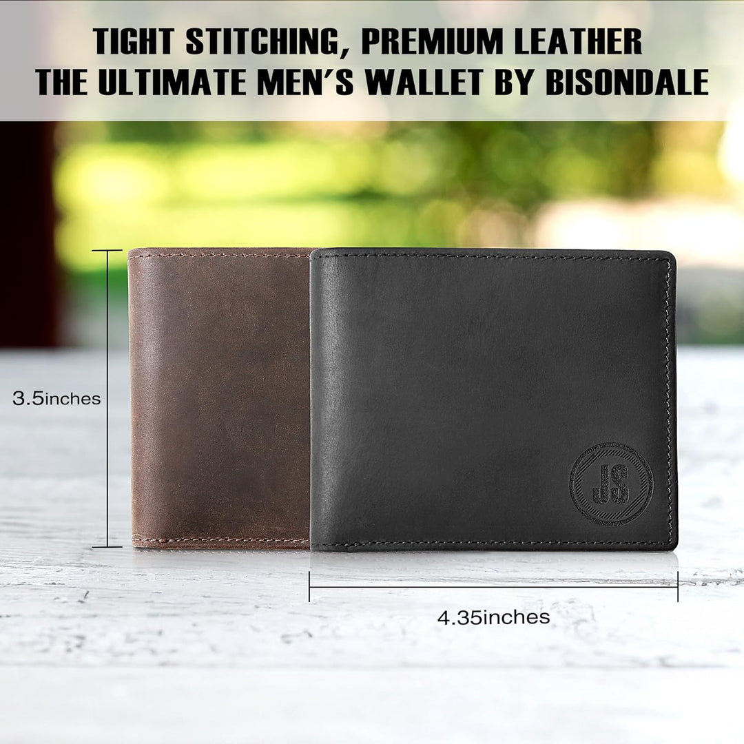 BISONDALE Billetera personalizada para hombre \u2013 Billetera de c...