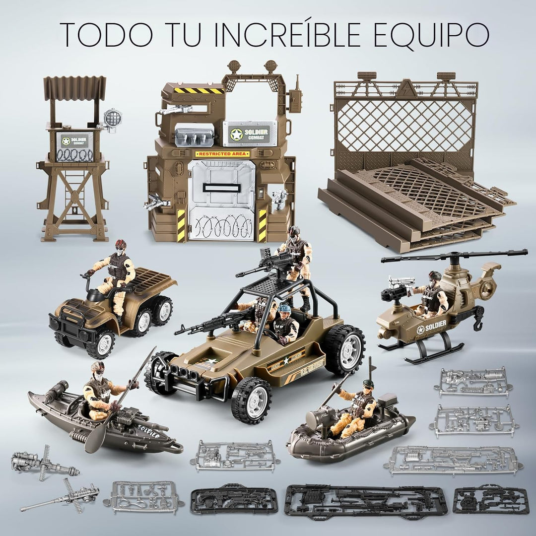 Juguetes de Soldaditos del Ejército 86 en 1 para Niños 4-7 6-8 8-12...
